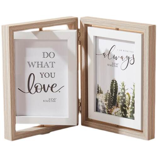 双折双面旋转相框摆台洗照片加打印相册5寸6寸7寸卧室客厅装饰品