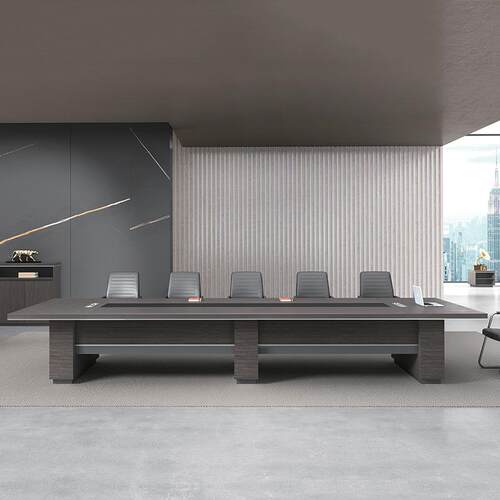 大型会议桌长桌椅组合简约现代办公室板式长方形洽谈接待培训条桌