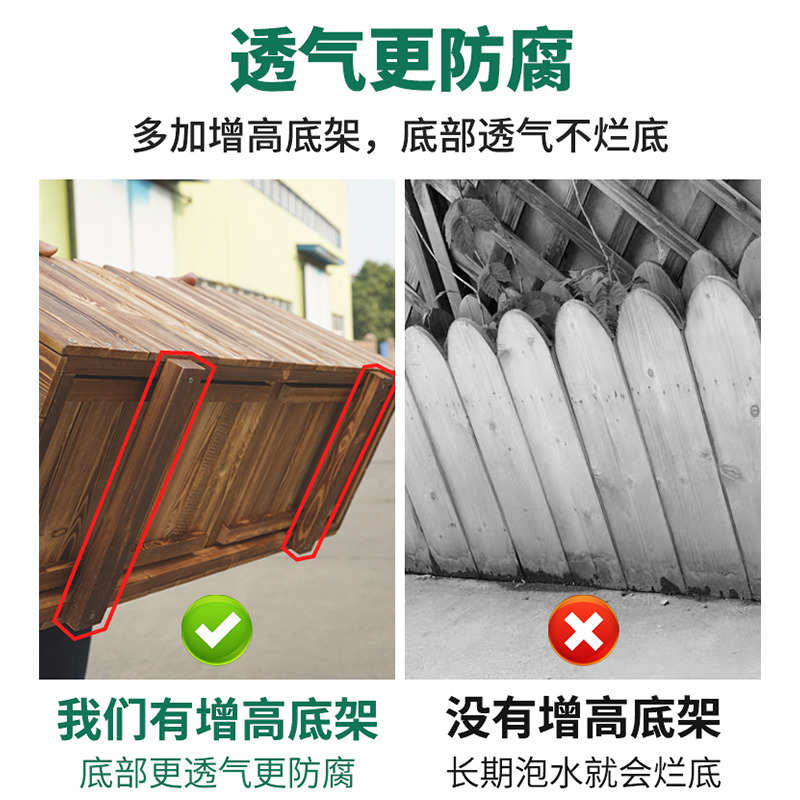 花盆2025新款长方形防腐木花箱户外阳台种菜专用箱庭院蔬菜种植箱