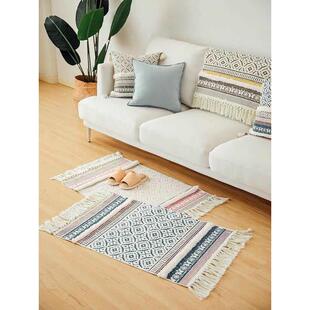 室内地毯毛毯地垫北欧风格卧室客厅门口地垫宿舍寝室进门家用垫子