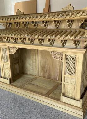 实木供桌寺庙佛台祠堂供台道观桌香樟木香案翘头元宝桌桌佛龛贡台