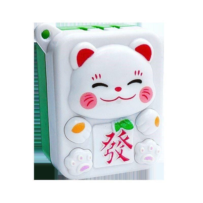 按键发声麻将招财猫熊猫麻将挂饰解压玩具整蛊搞怪聚会气氛道具