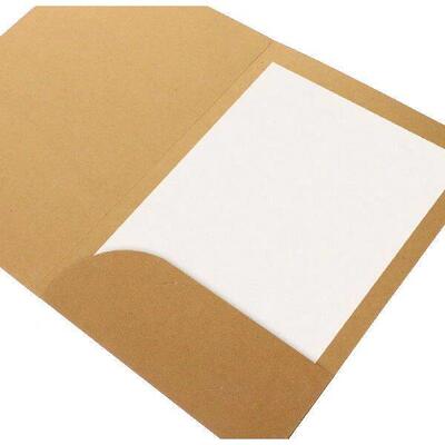 20 Pcs Kraft Paper Folder File Mini Business Notes for