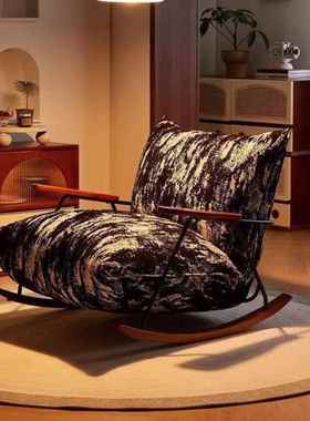 轻奢复古摇椅室客厅家用单人台卧懒人沙人发休闲复ZGR古单摇椅阳