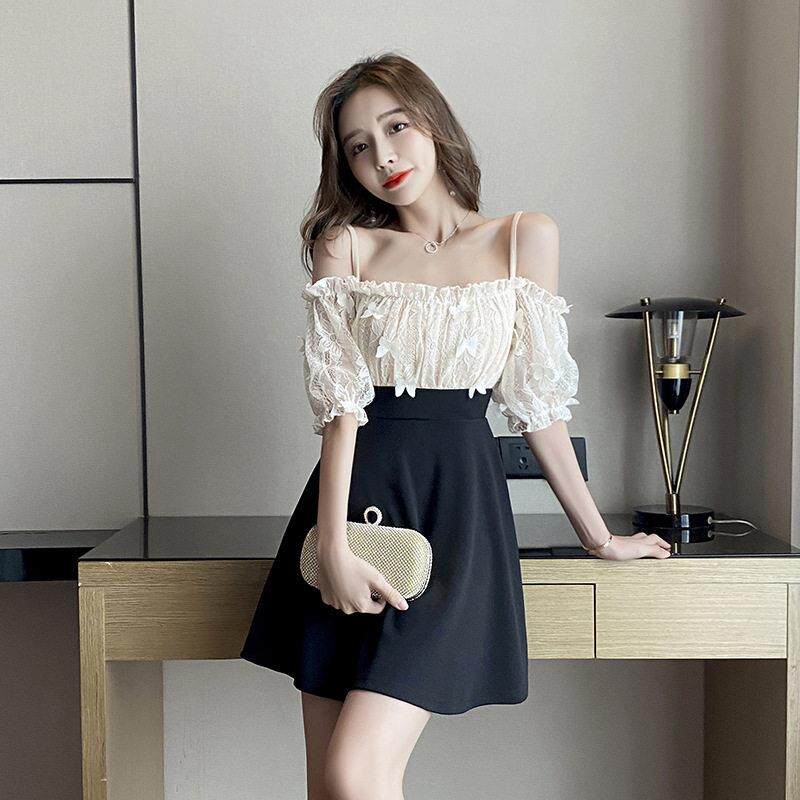 新款夜总店公主服夜场女装足浴技师工作服气质显瘦超仙连衣裙