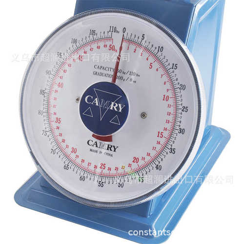 CAMRY香山SP-50弹簧秤机械秤双刻度度盘秤50kg平板秤台秤家用厨房