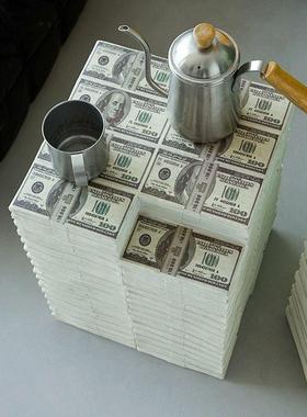 美金凳子nigo同款网红美元钞换鞋凳客厅潮流个性摆件装饰创意软装