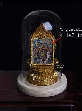 唐卡供品架底座莲花宝座供品坐桌佛像背佛光莲花桌价格高底座红木