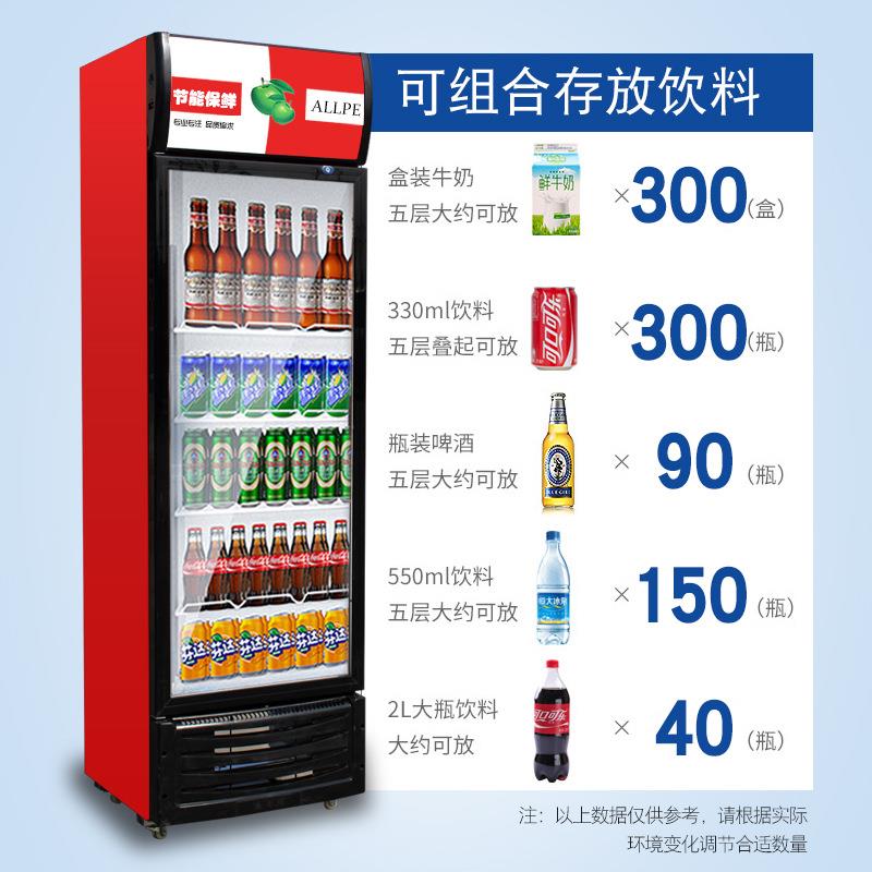 冷藏单门饮料柜商用保鲜双开门立式水果啤酒冰柜冰箱超市展示柜