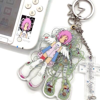 奥莉蛙挂件Replicate angel天使闪粉磁吸亚克力钥匙扣