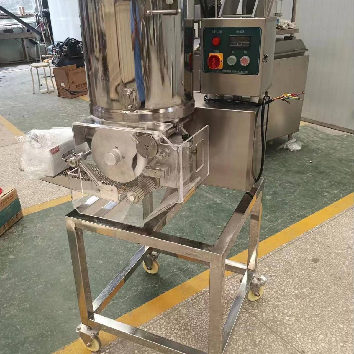 商用全自动化肉饼成型机多功能加工牛肉汉堡可乐鸡块南瓜饼机