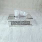 简约风床头柜水晶感轻纸巾盒盒桌面茶几奢抽纸盒酒店创意纸巾高级