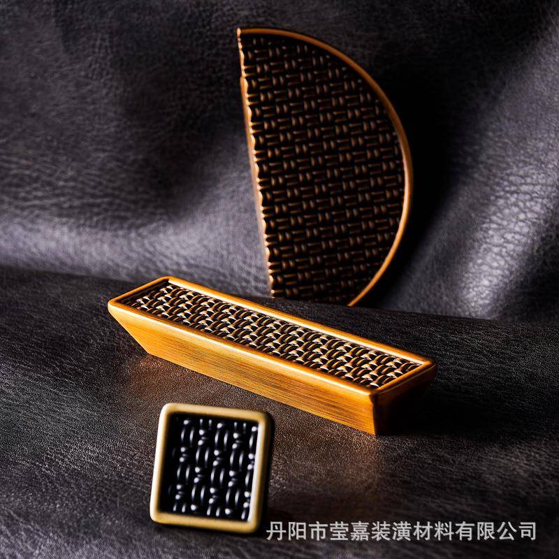 新款直销新中式古典咖啡古铜单孔对装拉手欧式仿古酒柜抽屉橱柜衣