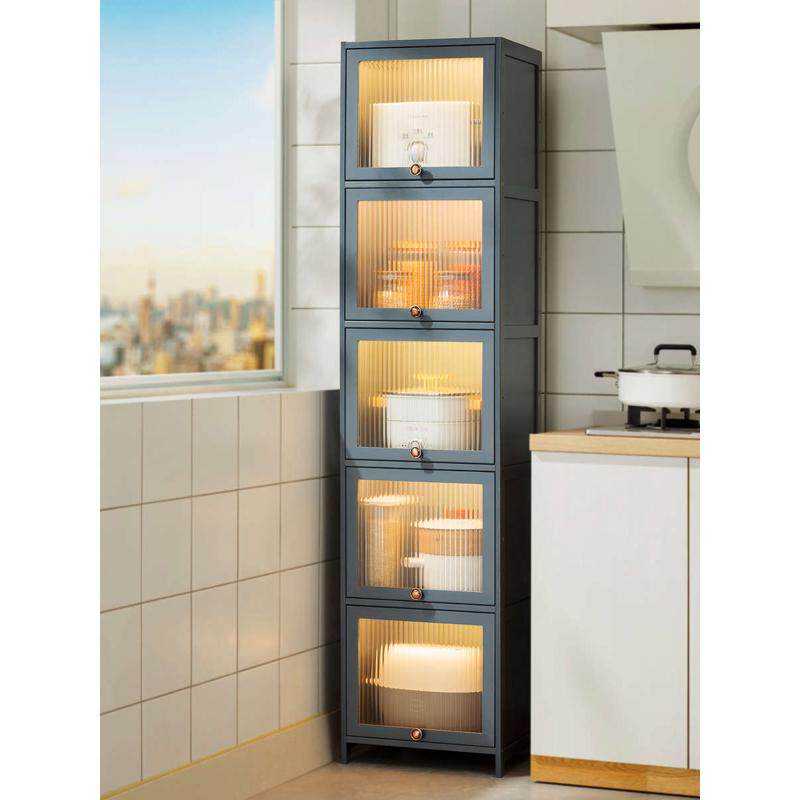 厨房置物架柜式落地多层夹缝储物柜冰箱窄缝隙放碗碟盘锅具收纳柜,收纳整理,收纳柜,淘宝优惠券,粉丝福利购,淘宝优惠卷