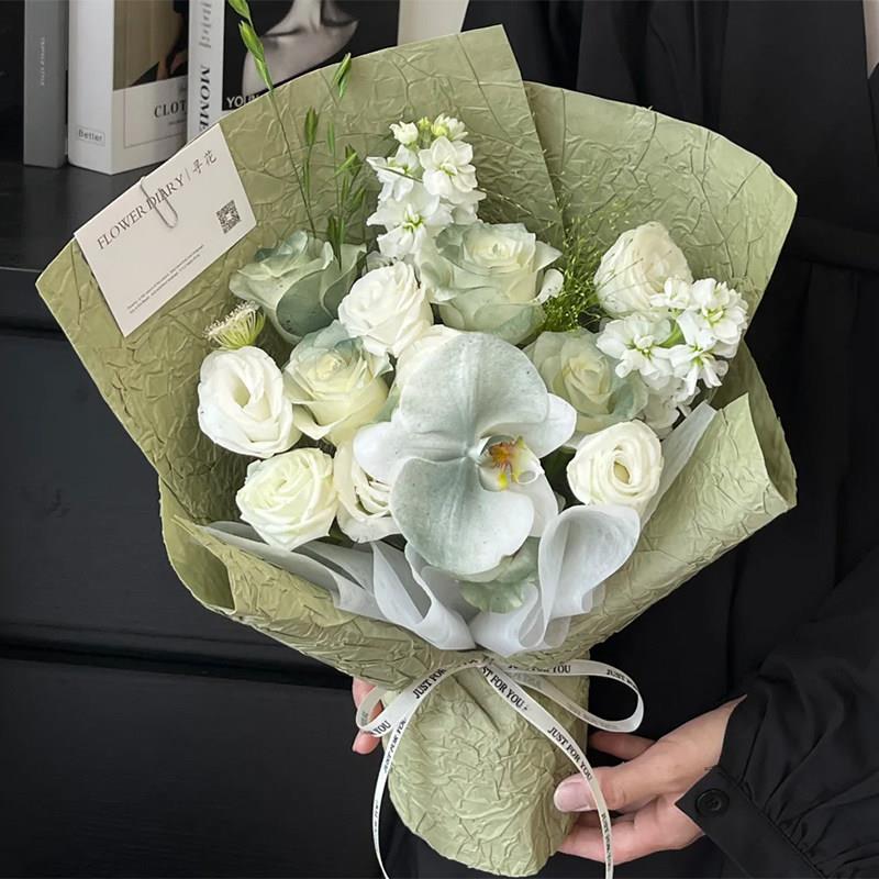 苏格兰绿玫瑰花束生日鲜花同城速递花店配送上门北京上海深圳广州