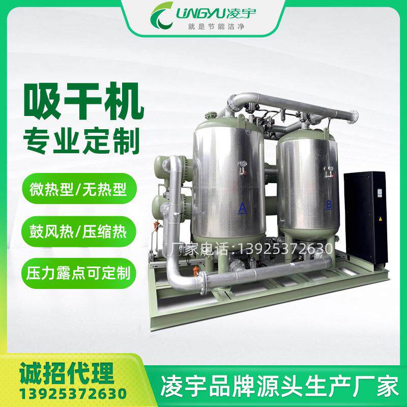 凌宇吸附式干燥机外贸冷干机适配无热微热鼓风热压缩热吸干机