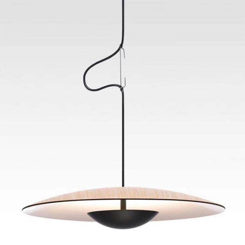 北欧简约创意餐厅五金吊灯艺术床头卧室客厅设计师样板房飞碟吊灯