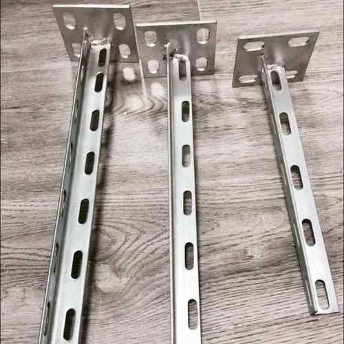 定制桥架托臂热浸镀锌冲孔角钢立柱支架线槽配件托架固定墙面支撑