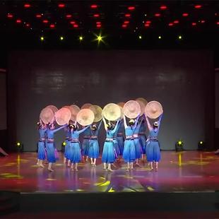 元 表演服装 旦儿童演出服们民族我儿园舞蹈幼斗笠 田野 高档采春