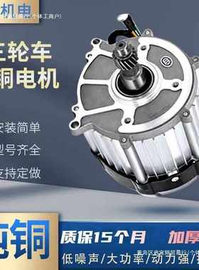 厂家直销1800W电动三轮车纯铜电机120010W48V无刷800W60V00W直流1