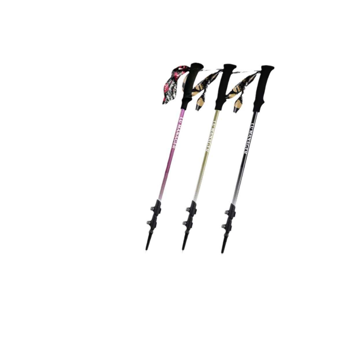 工厂登山杖外锁碳素超轻伸缩手杖碳纤维专业徒步折叠款户外用品