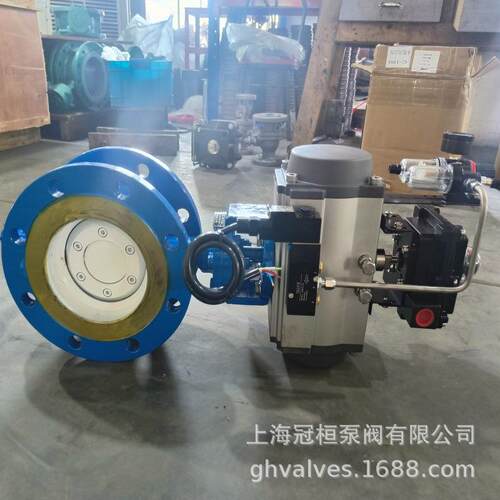气动快速切断蝶阀 法兰偏爆3三心蝶阀 D64H-16C防211 DN300
