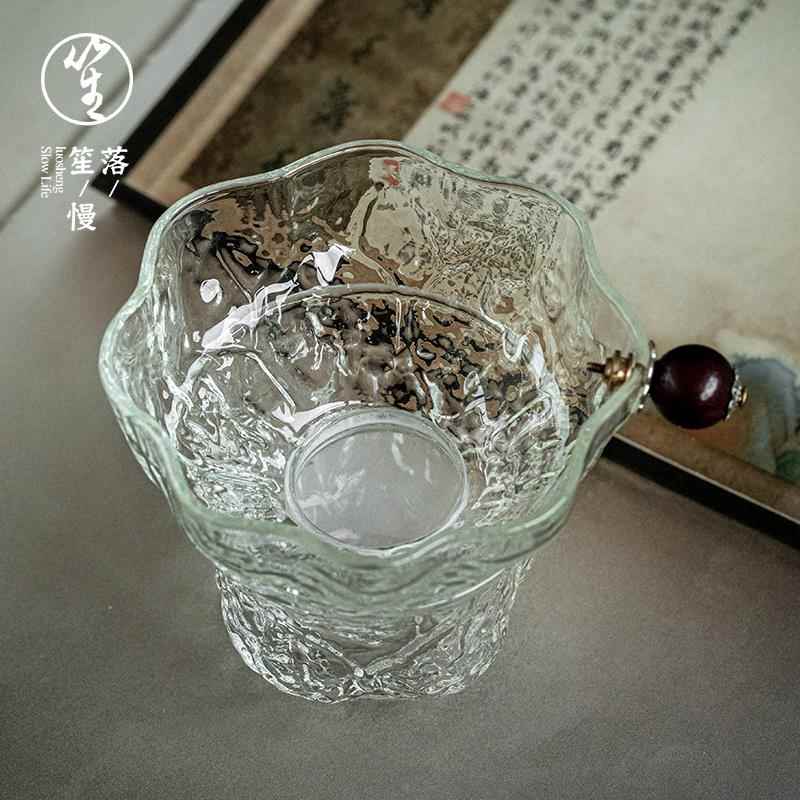 落笙玻璃茶漏高级茶滤网茶叶过滤神器泡喝茶专用茶水分离茶道配件