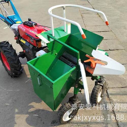 新型收玉米机192直连柴油机动力玉米收获机手扶车带玉米收割机