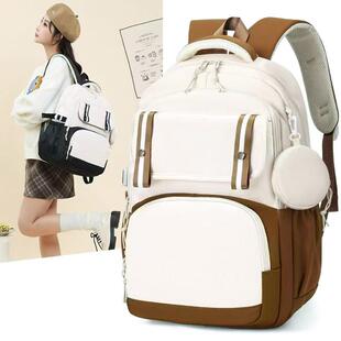 韩系通勤背包日常通勤百搭书包女ins风韩版原宿校园初中高中学生