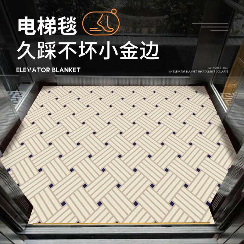 电梯地毯高级定制纽西兰进口羊毛手工别墅家用轿厢入户门条纹地垫