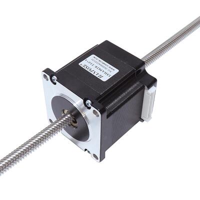 57贯穿式梯型丝杆步进电机套装机身56MM直线螺杆马达现货