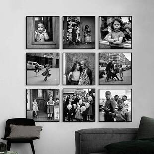 薇薇安黑白摄影挂画复古怀旧人物客厅咖啡厅装饰画街头艺术家壁画