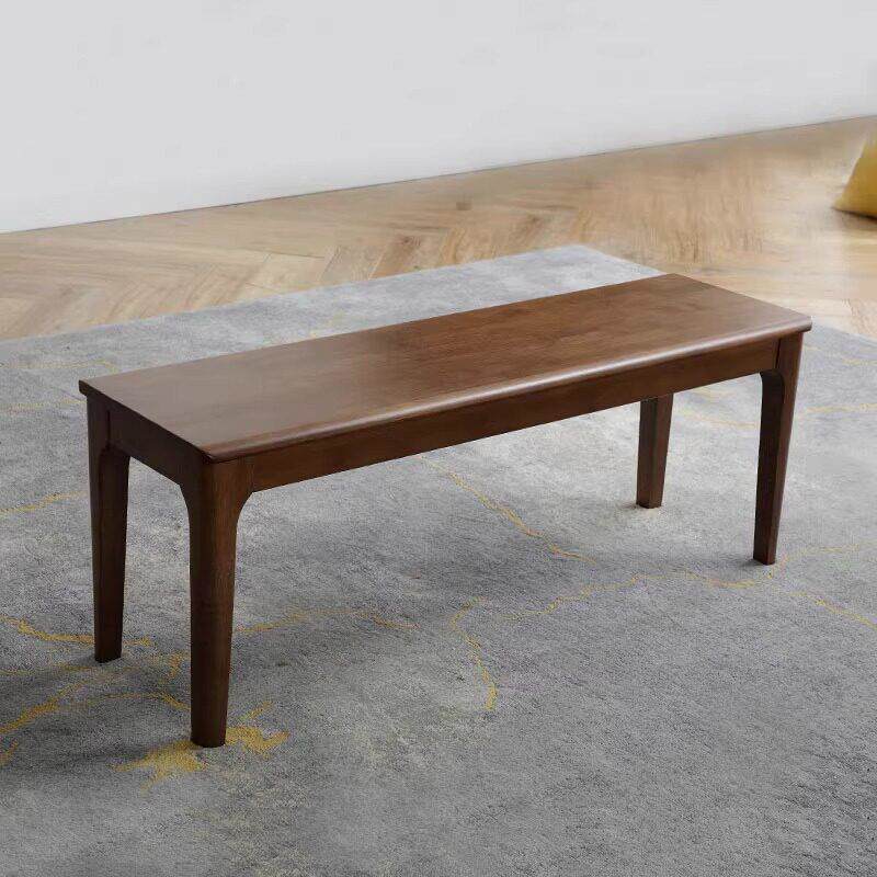 北欧全实木床尾长凳子现代简约家用餐桌椅组合原木色饭厅长条板凳