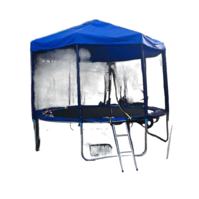彩色蹦床蹦蹦大型圆形帐篷家用顶棚儿童成人弹跳遮阳户外摆摊跳床
