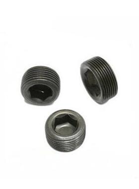 碳钢内六角法兰面堵头 边油塞 管堵闷头m1带/418/22毛坯