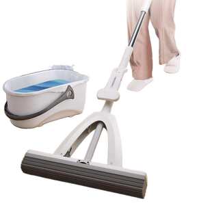 海绵拖拖把2025新款 胶棉免手洗大号对折卫生间一拖家用净强力吸水