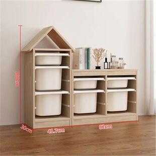 玩量具收纳柜宝儿童实木大容客厅整理置房物架宝玩具收纳架ZZH储