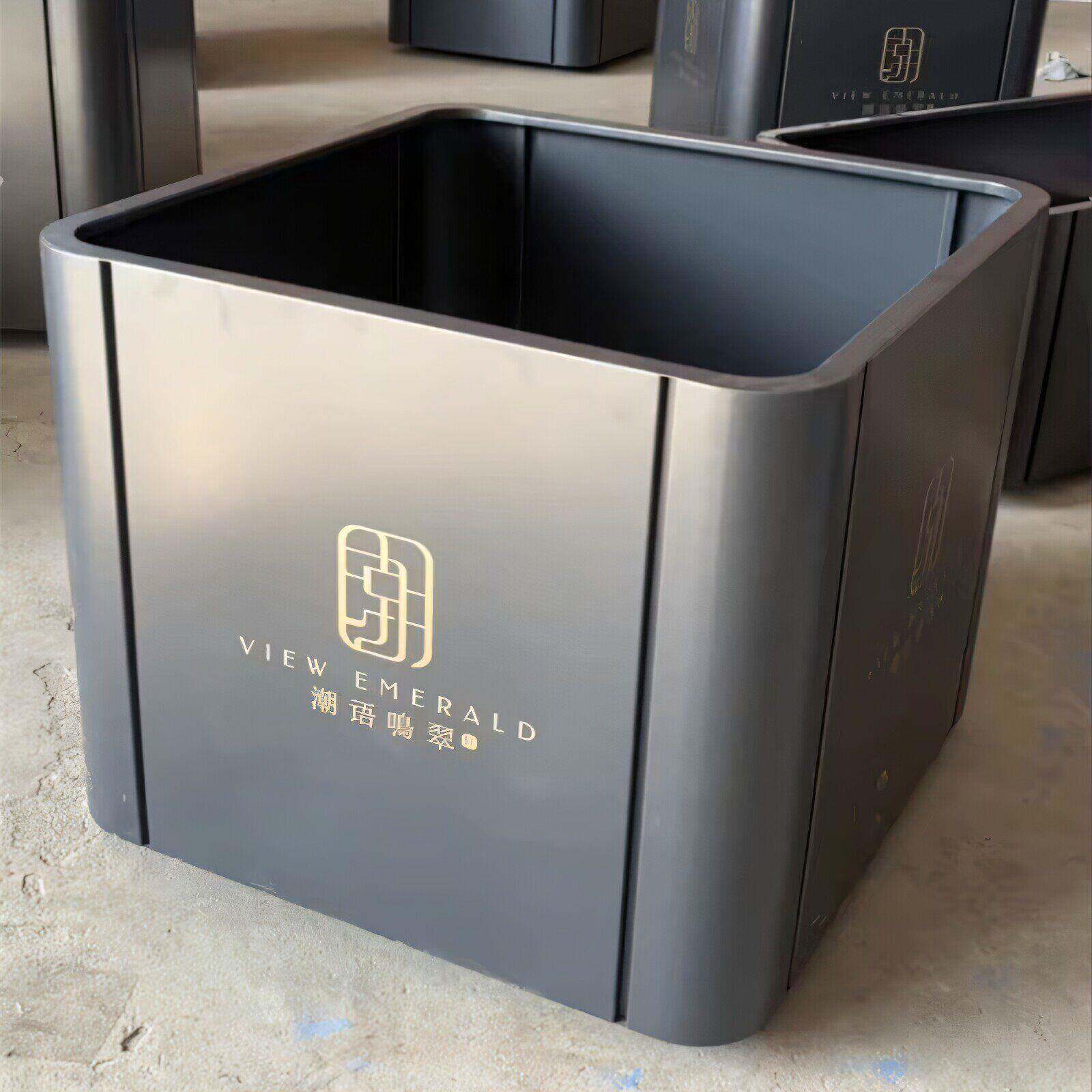 户外不锈钢花箱组合广场花池售楼部花槽花盆商业街道花箱花钵定制