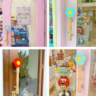 玻璃门把手木质定制logo店铺服装店创意竹节推拉实木大门拉手大全