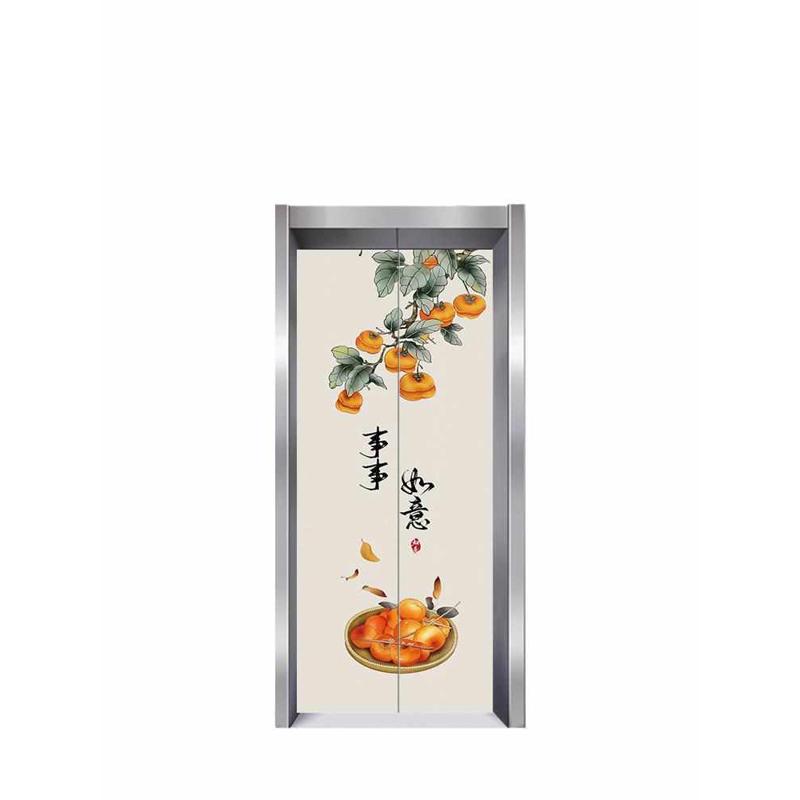 电梯门装饰贴纸一梯一户中式国风创意暖居房门改造翻新简约玄关画