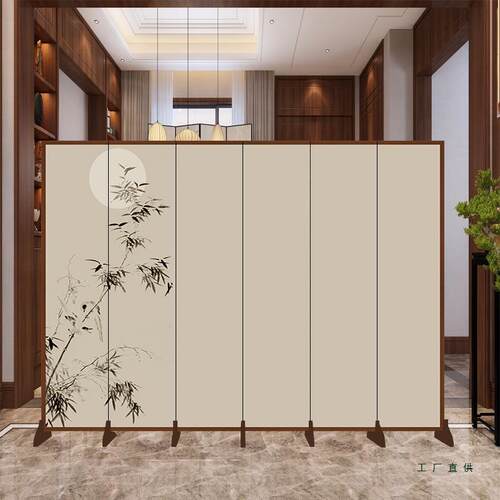 新式屏风隔办现公室客厅餐厅酒店断茶室遮挡简约代F5M7T7MT折叠中