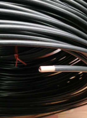 现货供应TP2包塑紫铜管T2空调制冷铜管导电导热PVC黑色包塑紫铜管