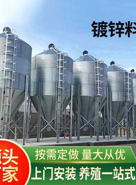 直供料线饲料料塔殖料塔猪场自动喂料设备20吨30吨镀锌养殖料塔