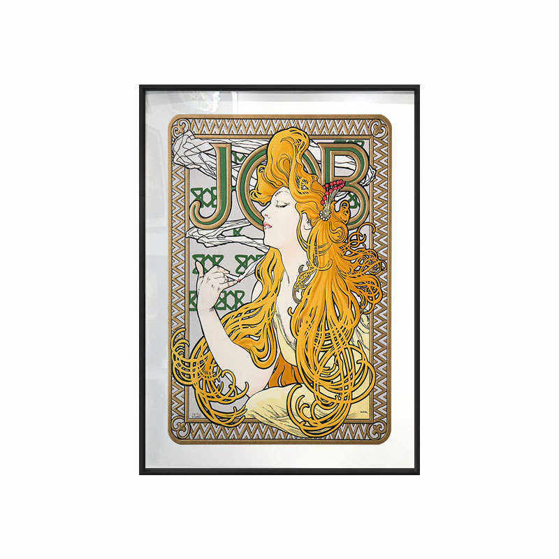 阿尔丰复古美式挂画黄道客厅装饰画餐厅夏挂画走廊十二宫玄关斯穆