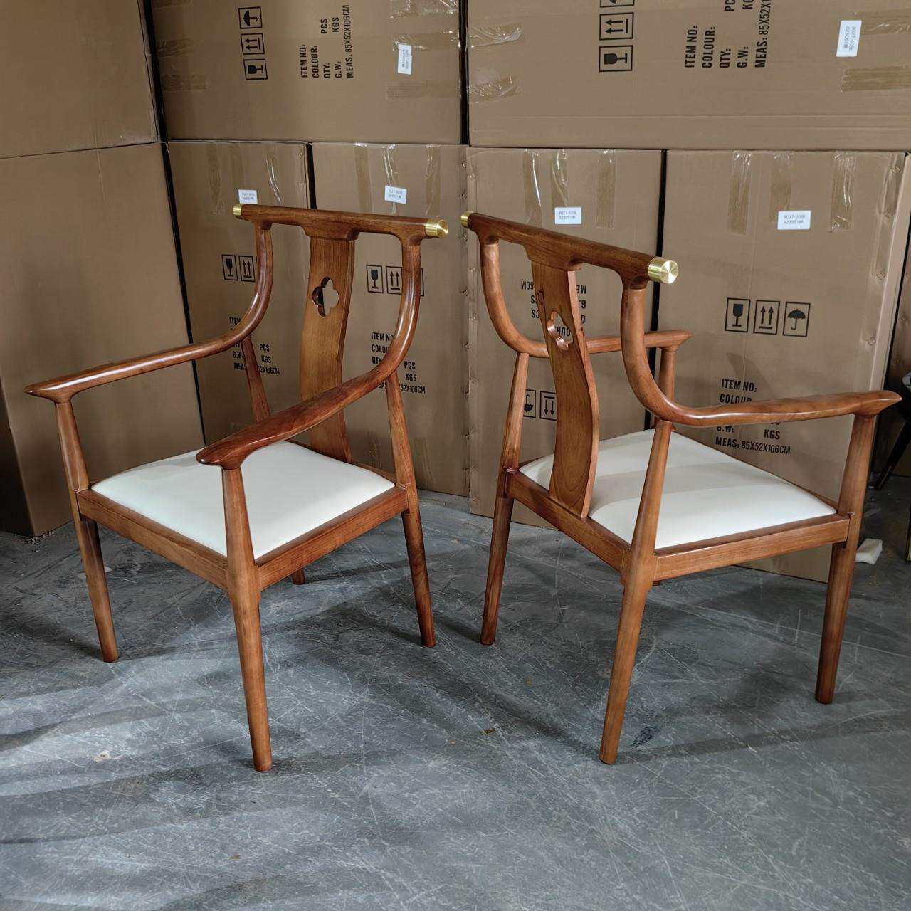 实木酒店餐厅餐椅包房电动餐桌配套软包木椅子中式接待茶椅