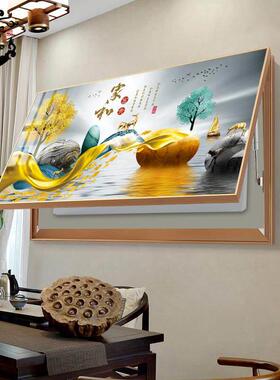 网红现代轻奢大尺寸电表箱装饰画 画免打孔遮挡配电箱总开 关饭厅