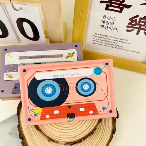 留声机生日卡复古录音贺卡卡片