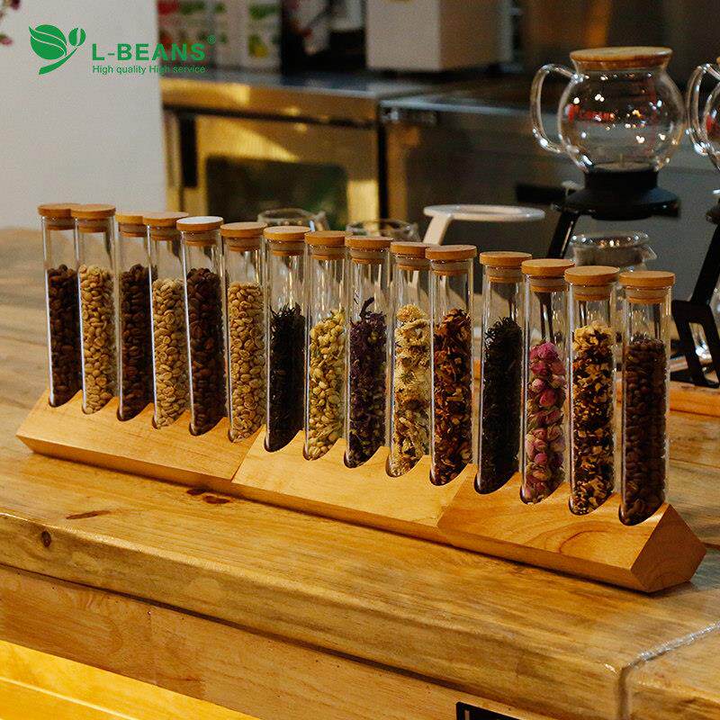 玻璃试展示架咖豆奶茶店茶叶密封罐台摆设装管饰摆饰NHN创吧啡意