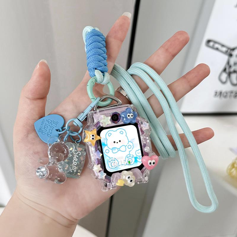 适用华为5x/4pro儿童电话手表挂脖子3pro吊坠3s挂绳套配件表带4x