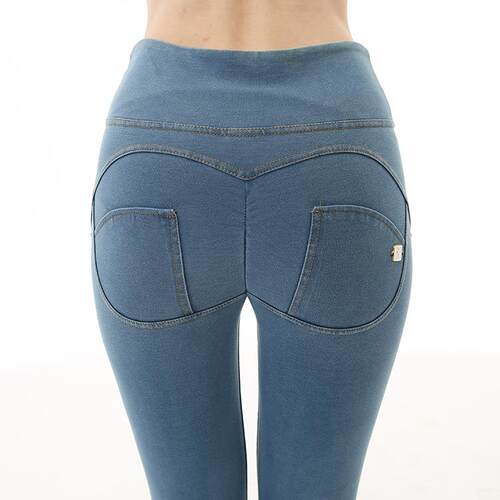 Sports yoga pants women's high waisted denim version